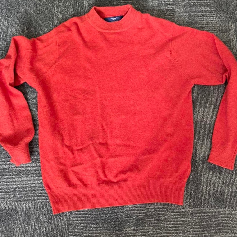 beautiful orange mock neck sweater